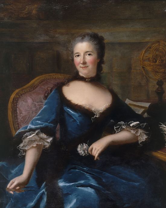 Émilie du Châtelet. Peinture de Marianne Loir (1745)