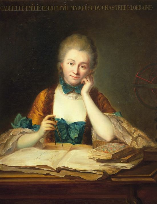 Émilie du Châtelet. Peinture de Maurice Quentin de la Tour