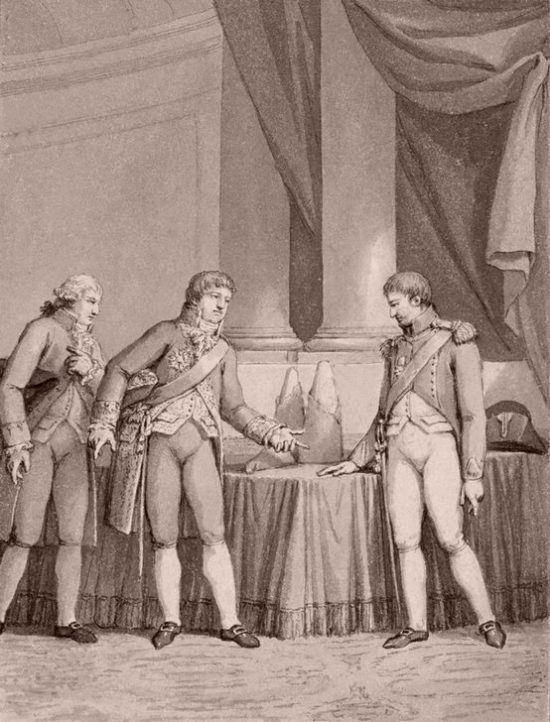 Le ministre de l'Intérieur présente à l'Empereur du sucre de betterave