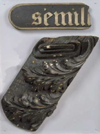 Un morceau de l'épave la Sémillante conservé au musée de la Marine de Port-Louis