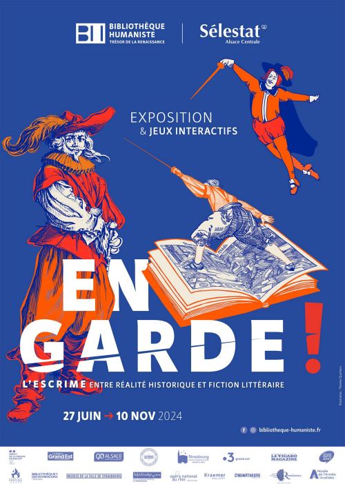 Affiche de l'exposition En garde ! L'escrime entre réalité historique et fiction littéraire
