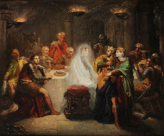Le Spectre de Banquo. Peinture de Théodore Chassériau (1854-1855)