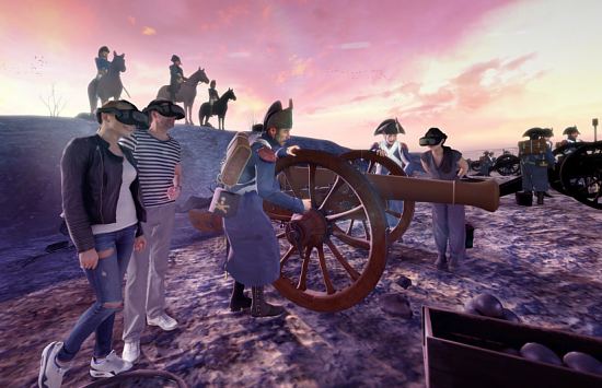 L'une des séquences de Napoléon, l'Épopée immersive avec incrustation de visiteurs