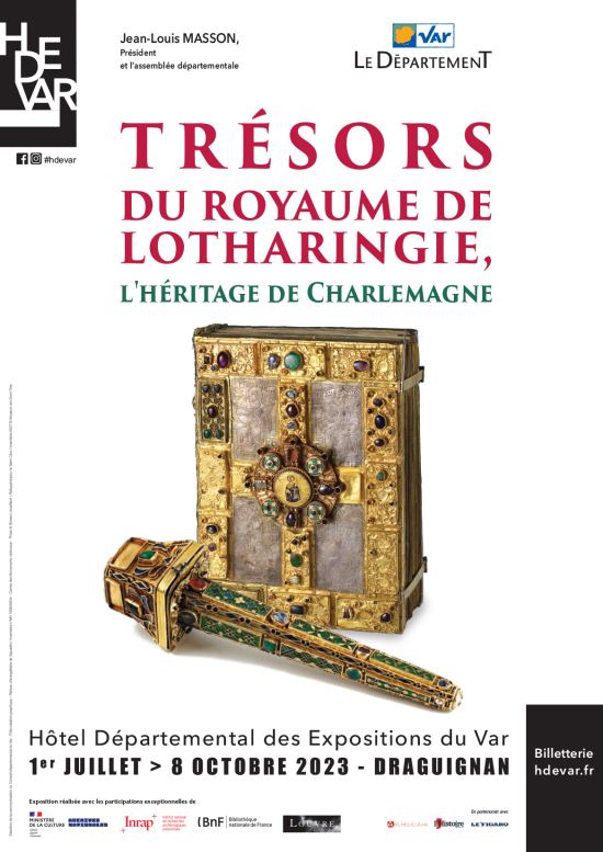 Affiche de l'exposition Trésors du royaume de Lotharingie, l'héritage de Charlemagne