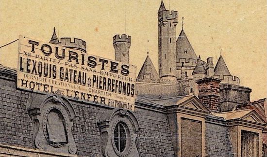 Affiche publicitaire de l'exquis gâteau de Pierrefonds, spécialité d'Alfred Chartier