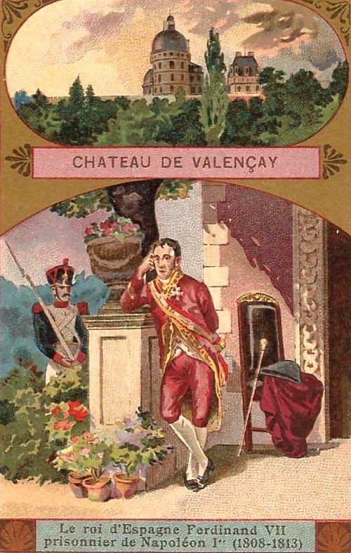 Ferdinand VII d'Espagne, prisonnier de Napoléon Ier de 1808 à 1813, au château de Valençay (Indre)
