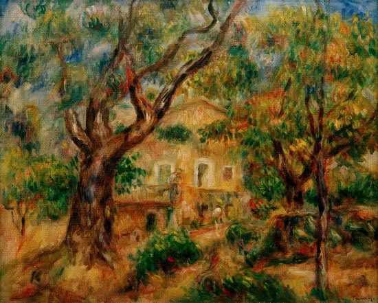 La Ferme des Collettes. Peinture d'Auguste Renoir (1915)