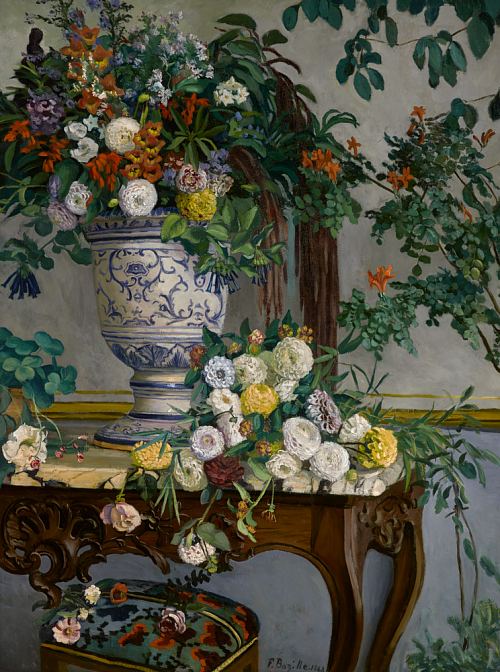 Fleurs. Huile sur toile de Frédéric Bazille (1868)