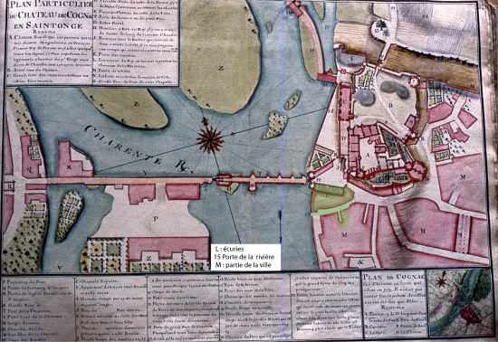 Localisation du site sur le plan de Claude Masse (début XVIIIe siècle)