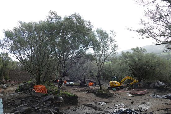 Vue générale de la fouille de Sotta (Corse-du-Sud)