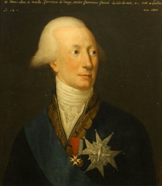 François-Claude-Amour, marquis de Bouillé. Peinture de l'École française datée du 14 novembre 1800
