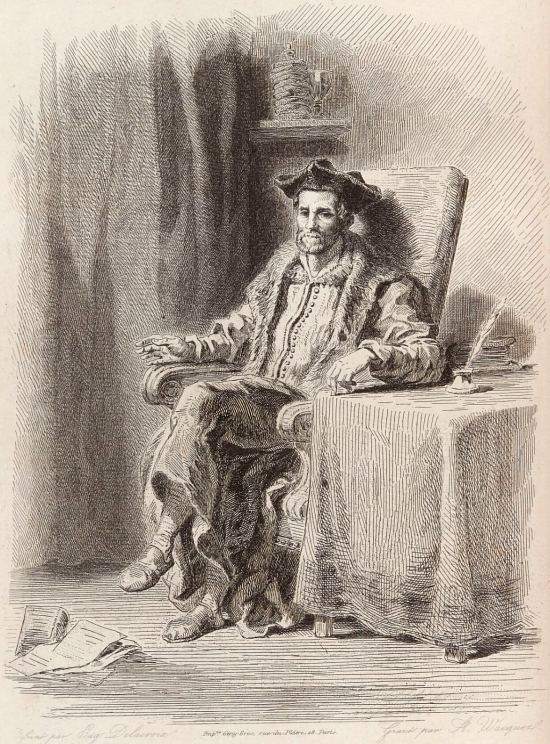 François Rabelais. Gravure publiée dans Le Plutarque français (par Édouard Mennechet) Tome 2 édition de 1866