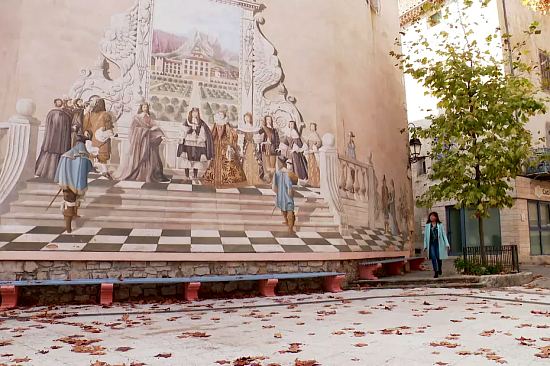 La fresque de Belgentier commémore le passage de Louis XIV avec sa mère Anne d'Autriche dans le village le 19 février 1660