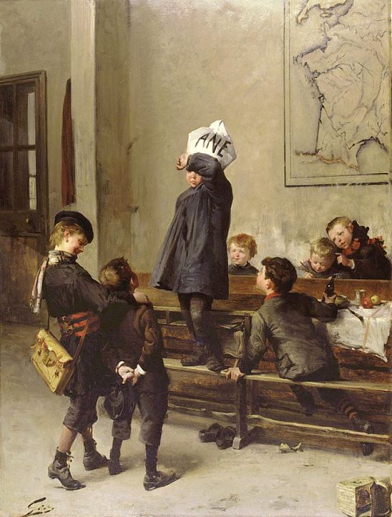 Un futur savant. Peinture de 1880 Jean Geoffroy (1853-1924)
