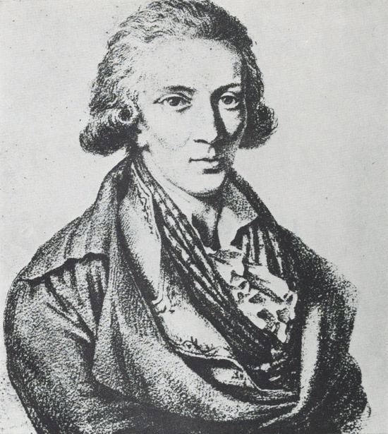 Autoportrait de Georges Cuvier réalisé au printemps 1795. L'authenticité de ce dessin a été confirmée par les études d'Henri Dehéran (catalogue du fond Cuvier de l'Institut) et par Léon Bultingavie (Archives du Muséum). Dessin publié dans Georges Cuvier, promoteur de l'idée évolutionniste et créateur de la biologie moderne, par Paul Ardouin (1970)