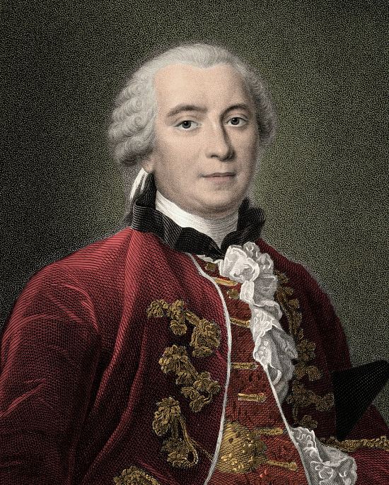 Georges-Louis Leclerc, comte de Buffon. Gravure réalisée d'après une peinture de François-Hubert Drouais (1753)