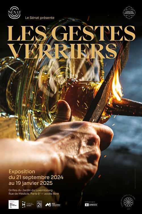 Affiche de l'exposition Les gestes verriers