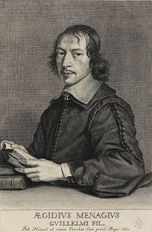 Gilles Ménage en 1652. Gravure de Robert Nanteuil (1623-1678)