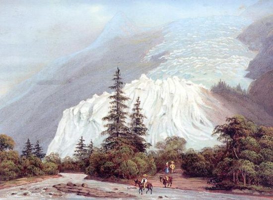 Glacier des Bossons au début du XIXe siècle