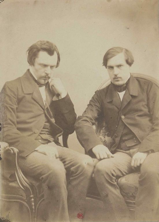 Les frères Goncourt vers 1855. Photographie de Nadar
