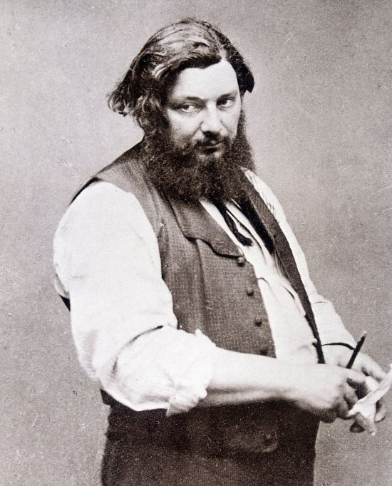Gustave Courbet en 1867. Photographie d'Étienne Carjat