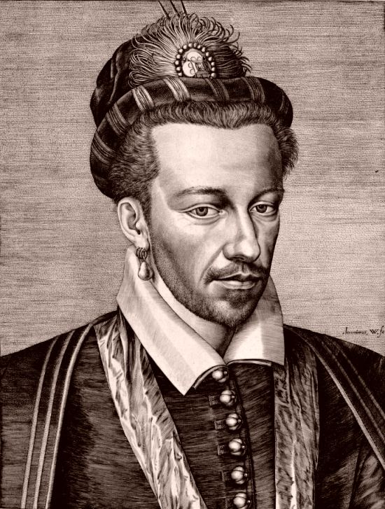 Henri III. Gravure de Hironymus Wierix (1553-1619) réalisée après 1585