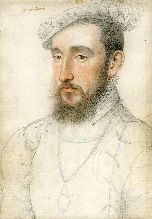 Henri II, fils de François Ier, vers 1550. Dessin de François Clouet (v. 1520-1572)