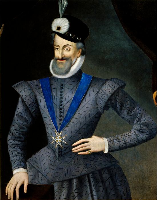 Henri IV portant le collier de l'ordre du Saint-Esprit. Peinture anonyme française du XVIIe siècle