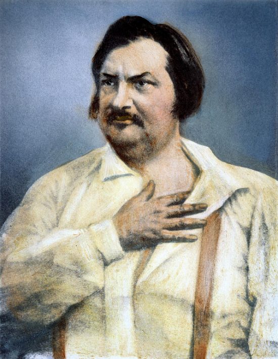 Honoré de Balzac. Pastel anonyme réalisé d'après un daguerréotype de 1842