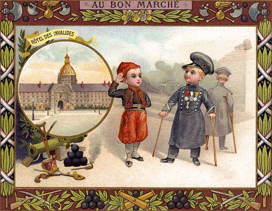Hôtel des Invalides. Chromolithographie publicitaire de 1899