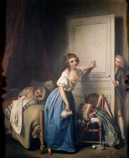 L'indiscret. Peinture de Louis Léopold Boilly