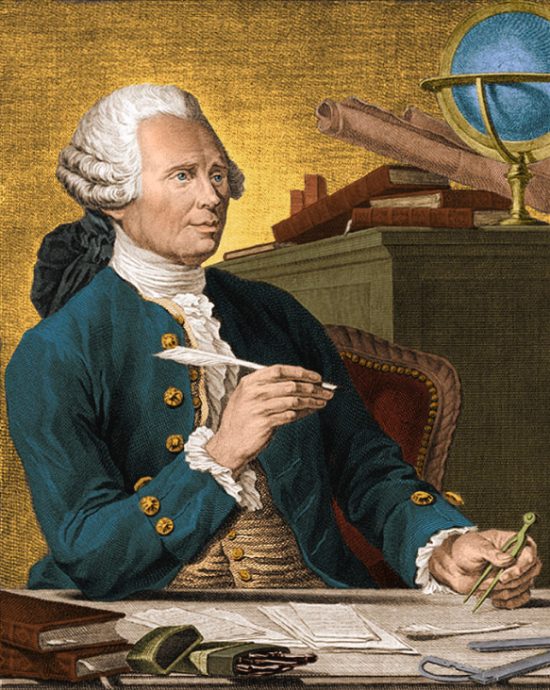 Portrait (colorisé) de Jean le Rond d'Alembert, fils de Claudine de Tencin, d'après le dessin de Jollain (1750)