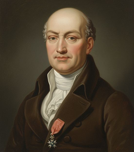 Jean-Baptiste Delambre vers 1810. Gravure (colorisée ultérieurement) réalisée en 1833 par Benjamin Holl à partir de l'original de Boilly