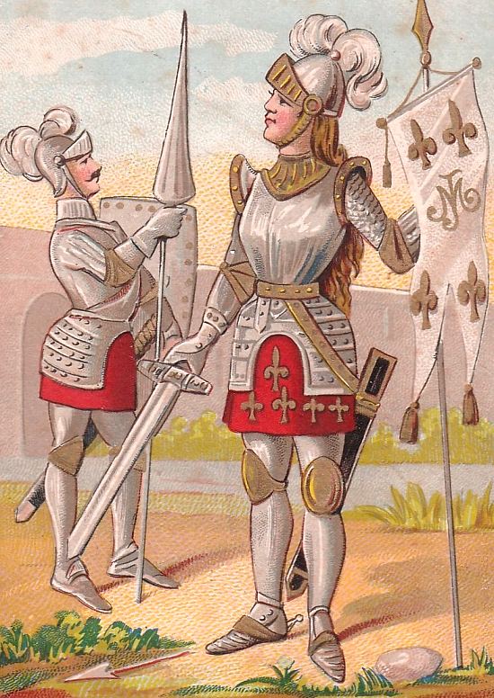Jeanne d'Arc. Chromolithographie du XIXe siècle