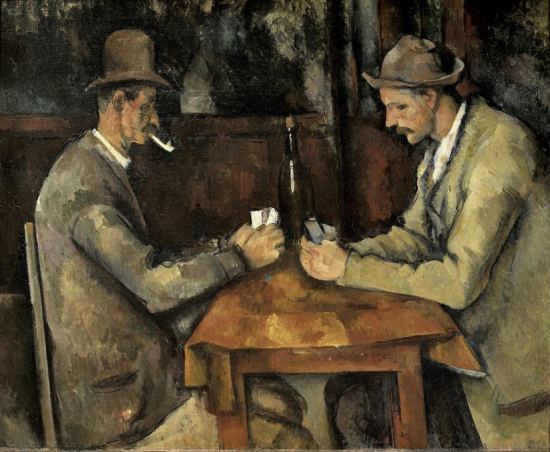 Les joueurs de cartes. Peinture de Paul Cézanne (1890-1895)