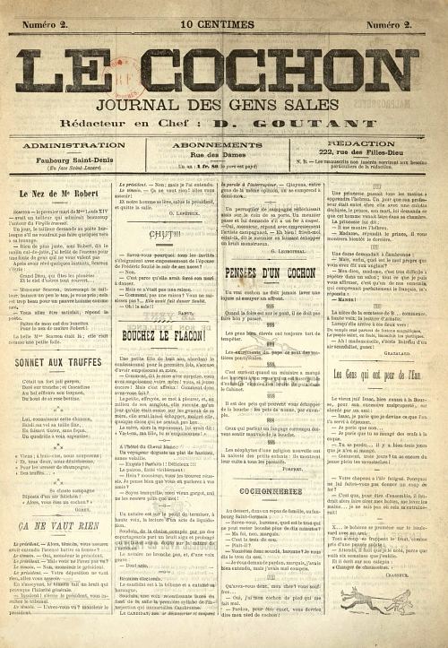 Numéro 2 du journal Le Cochon (1885)