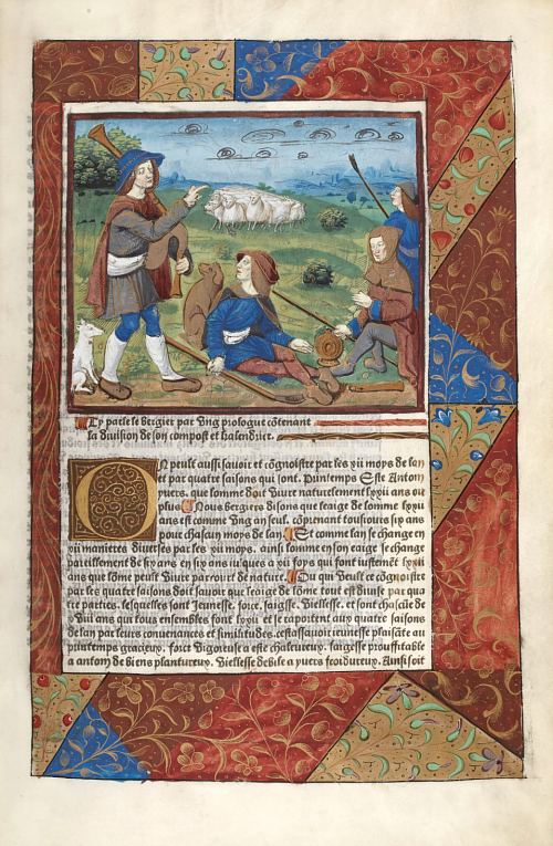 Page extraite du Kalendrier des bergiers, incunable de 1493 imprimé par Guy Marchant