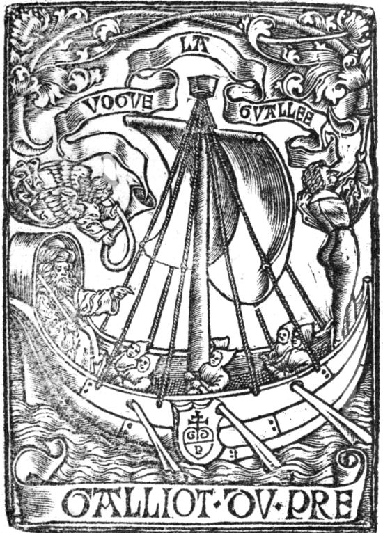Marque de Galliot du Pré, libraire juré de l'Université de Paris qui exerça de 1512 à 1560