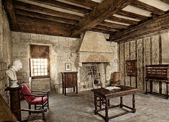 Une pièce du logis prioral de Ronsard