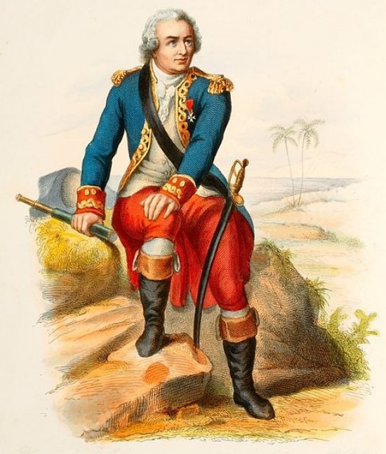 Louis-Antoine de Bougainville. Gravure (colorisÃ©e ultÃ©rieurement) d'Alphonse Boilly (1801-1867) â d'aprÃ¨s un dessin de Julien-LÃ©opold Boilly (1796-1874) â publiÃ©e dans Le Plutarque franÃ§ais (Tome 5) paru en 1846