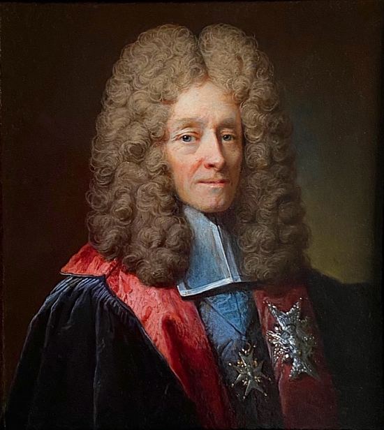 Louis Phélypeaux était Contrôleur général des Finances et Secrétaire d'État de la Maison du Roi lorsque le droit des pauvres prélevé sur la recette des théâtres fut instauré. Peinture de Robert Le Vrac de Tournières (1167-1752)