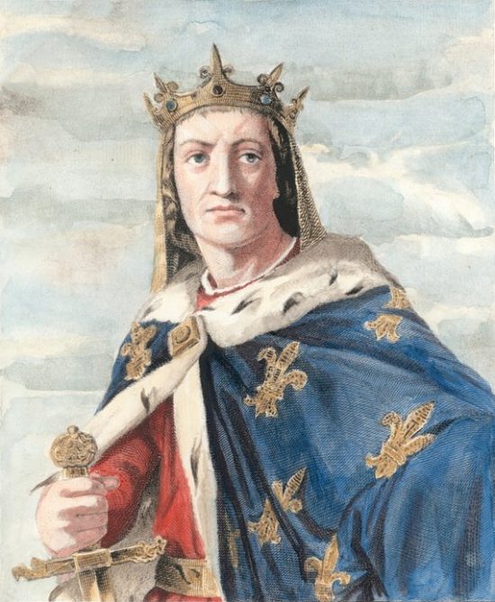 Louis VIII le Lion (1223-1226). Gravure de Jacques-Étienne Pannier publiée dans Galeries Historiques de Versailles (1845) et réalisée d'après une peinture de Henri Lehmann (1837)