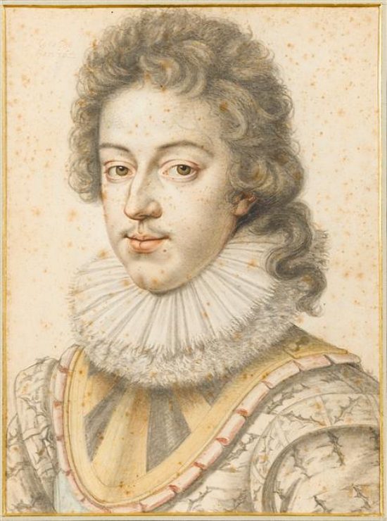 Louis XIII. Dessin de Daniel Dumonstier réalisé le 28 mars 1622