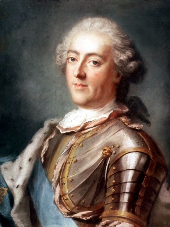 Louis XV vers 1740. Pastel de Gustaf Lundberg (1695-1786)