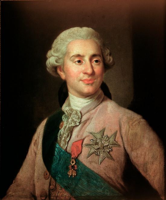 Louis XVI portant les insignes de l'Ordre de la Toison d'Or. Peinture de Joseph-Siffred Duplessis (1725-1802)