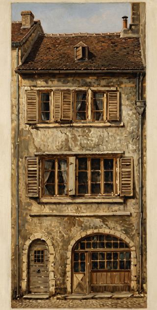 La maison natale de Georges Cuvier, rue « Sur l'eau » (aujourd'hui Georges Cuvier) à Montbéliard au milieu du XIXe siècle