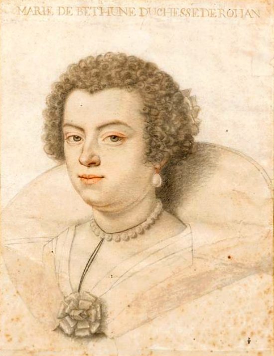 Marguerite de Béthune, duchesse de Rohan (1595-1660). Dessin de Daniel Dumonstier réalisé vers 1625