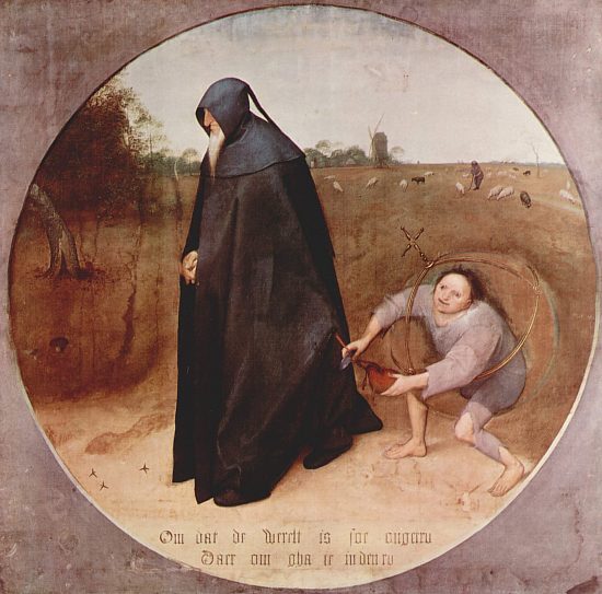 Le Misanthrope. Peinture de Pieter Brueghel l'Ancien (1568)
