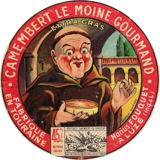 Étiquette du camembert Le Moine gourmand
