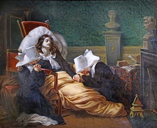 La mort de Molière. Peinture de Pierre-Auguste Vafflard (1806)